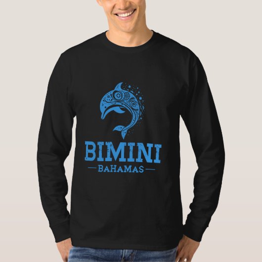 Bimini Bahamas Dolphin Beach Bimini Vacation Tシャツ (正面)