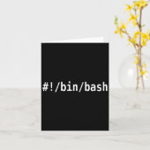 Bin Bash – コマンドライン文字デザインハック用の白 カード (黄色い花)