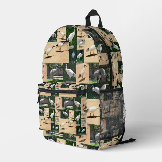 Bin Chicken Circuals：イビスのコラージュ プリントバックパック (裏面右端)