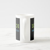 BiNALUXEブラックコーヒーマグ ボーンチャイナマグカップ (裏面)