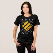 BINANCE USD CRYPTO CURRENCYロゴTシャツ トライブレンドＴシャツ (正面全面)