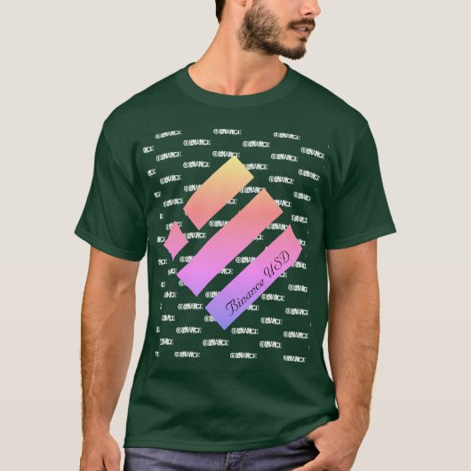 BINANCE USD CRYPTO CURRENCYロゴTシャツ Tシャツ (正面)