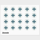 Binary Code Geometric Pattern for Programmers and  ラウンドシール (シート)