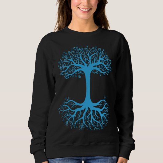 Binary Code Tree Computer Science Coding Develope スウェットシャツ (正面)
