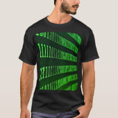 Binary codes green and blue tシャツ (正面)