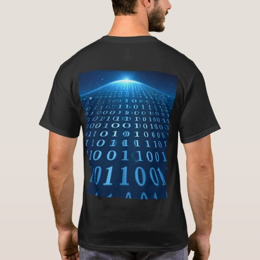 Binary codes green and blue tシャツ (裏面)