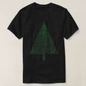 Binary Coding Computer Programmer Christmas Tree X Tシャツ (デザイン正面)