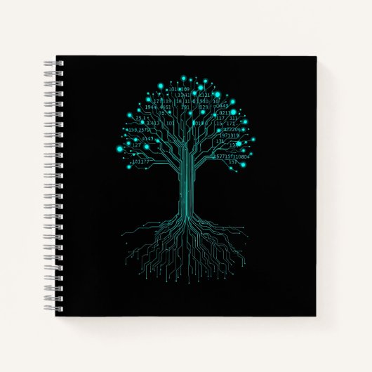 Binary Coding Programmer Graphic Design for Coders ノートブック (正面)