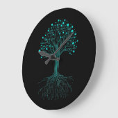 Binary Coding Programmer Graphic Design for Coders ラージ壁時計 (傾斜)