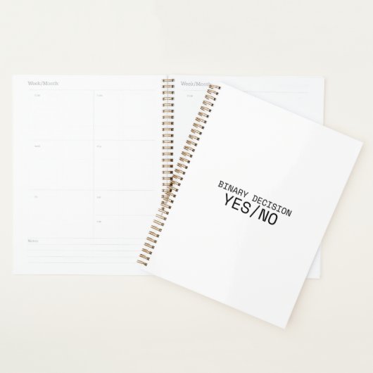 Binary Decision Yes No 2026 Minimalist Daily Plann プランナー手帳 (ディスプレー)