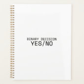 Binary Decision Yes No 2026 Minimalist Daily Plann プランナー手帳 (正面)
