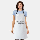 Binary Decision Yes No Minimalist Industrial Apron エプロン (着用した状態)