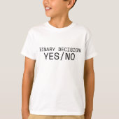Binary Decision Yes No Minimalist Kids' Tee Tシャツ (正面)