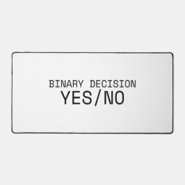 Binary Decision Yes No Minimalist Typewriter デスクマット