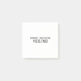 Binary Decision Yes No Minimalist Typewriter ポストイット