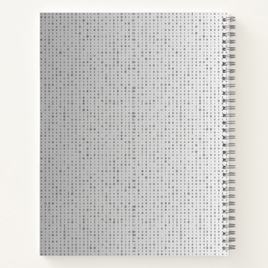 Binary Logic Spiral Notebook – Modern Design ノートブック (裏面)