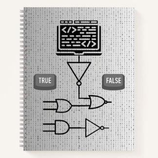Binary Logic Spiral Notebook – Modern Design ノートブック