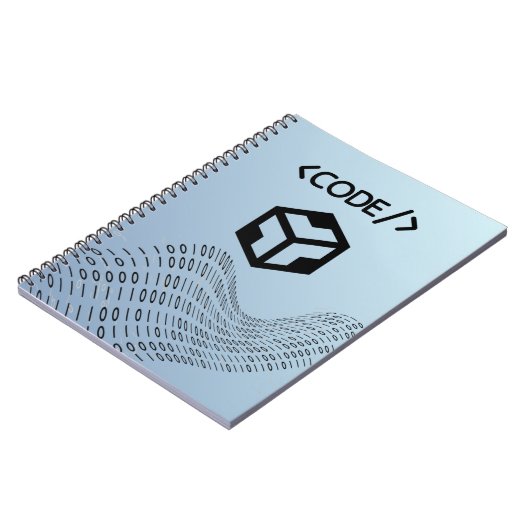 Binary Logic Spiral Notebook – Modern Design ノートブック (左側)