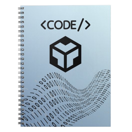 Binary Logic Spiral Notebook – Modern Design ノートブック (正面)
