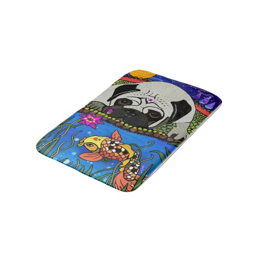 BINDIのパグ-木枠かバス・マット バスマット (アングル)