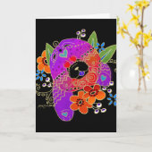 BINDIの食事カード カード (黄色い花)