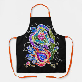 BINDIウミガメ全周プリントエプロン エプロン