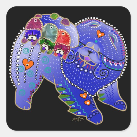 BINDI CHOW FAMILY squareスタンプ スクエアシール (正面)