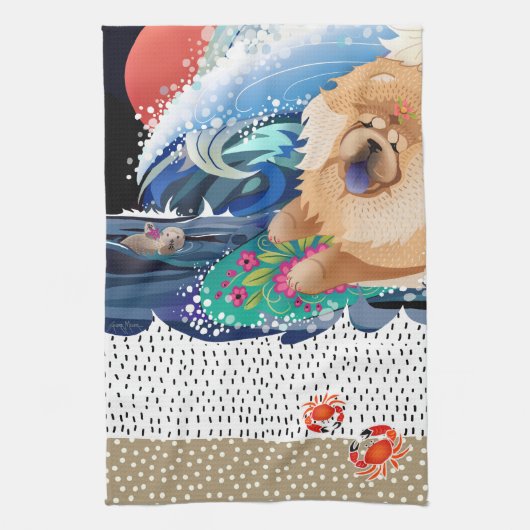 BINDI CHOWABUNGA – チャウキッチンまたはドッグショータオル キッチンタオル (縦)