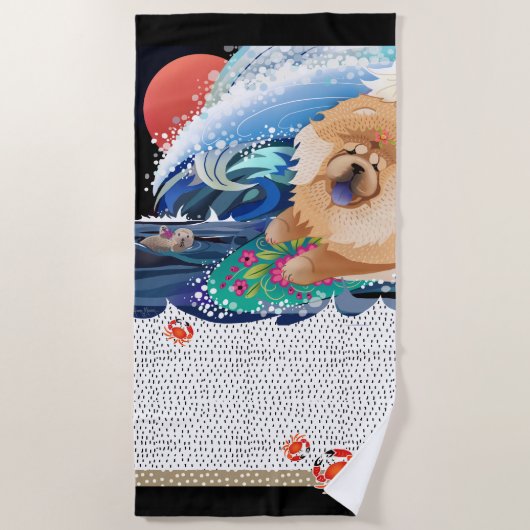 BINDI CHOWABUNGA – チョーグビーチタオル ビーチタオル (正面)