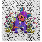 BINDI FRENCHIEブルドッグフランスのシャワーカーテン シャワーカーテン (正面)