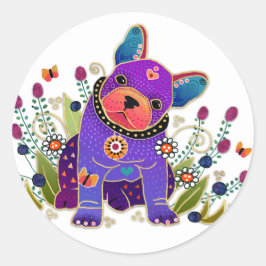 BINDI FRENCHIE - Bulldogフランスのスタンプ ラウンドシール