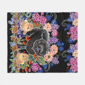 BINDI GARDENパーティー-フリーススロー フリースブランケット (正面(横))