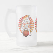 BINDI MI TANG – チャウ – すり付きマグカップ2サイズ フロストグラスビールジョッキ (左)