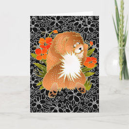 BINDI MINGSIEの赤い食事の挨拶状 カード