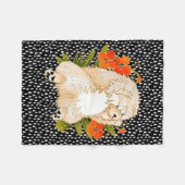 BINDI MINGSIEクリームチャウフリースブランケット- 3サイズ フリースブランケット (正面(横))