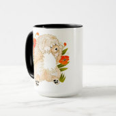 BINDI MINGSIEクリームチャウマグ – メッセージ背面 マグカップ (正面左)