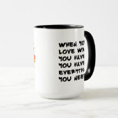 BINDI MINGSIE red chow mag-message on back マグカップ (正面右)