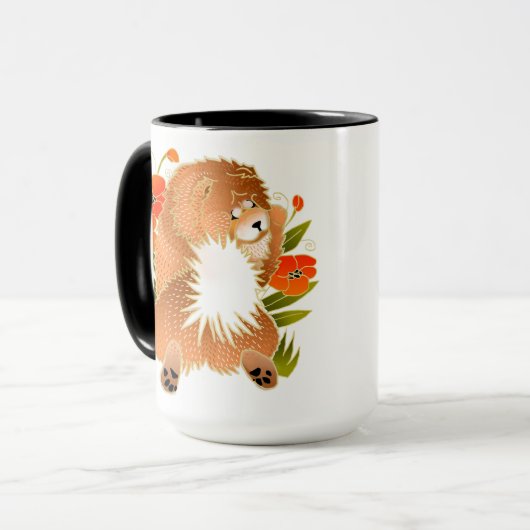 BINDI MINGSIE red chow mag-message on back マグカップ (正面左)