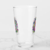 BINDI PLAYDATの食事16ozのガラスデザインの前部及び背部 タンブラーグラス (左)