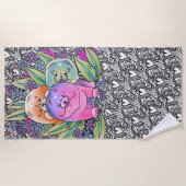 BINDI PLAYDATEの食事のビーチタオル ビーチタオル (正面)