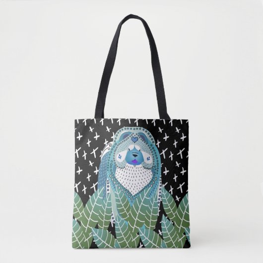 BINDI SOPHIEの青い食事のトートまたは十字の遺体袋 トートバッグ (正面)