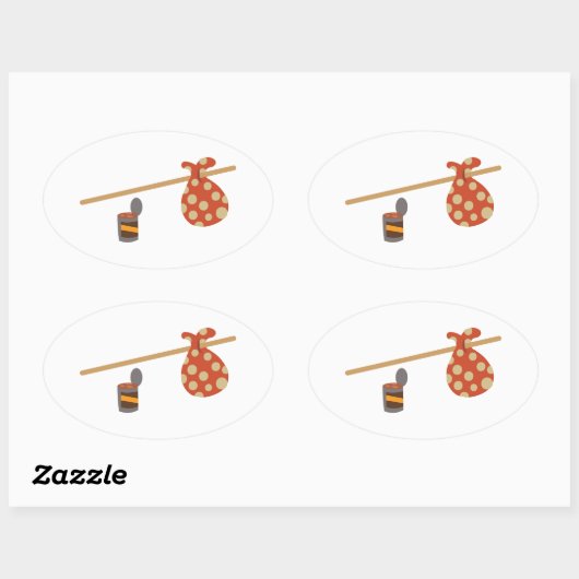 Bindle & Beans 楕円形シール (シート)