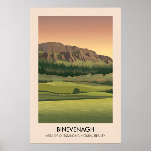 Binevenagh AONB Travel Poster ポスター (正面)