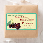BingさくらんぼジャムまたはII缶詰ジャー ラベル (インサイチュ)