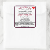 Bingオーガニックさくらんぼジャム缶詰の名前 スクエアシール (バッグ)