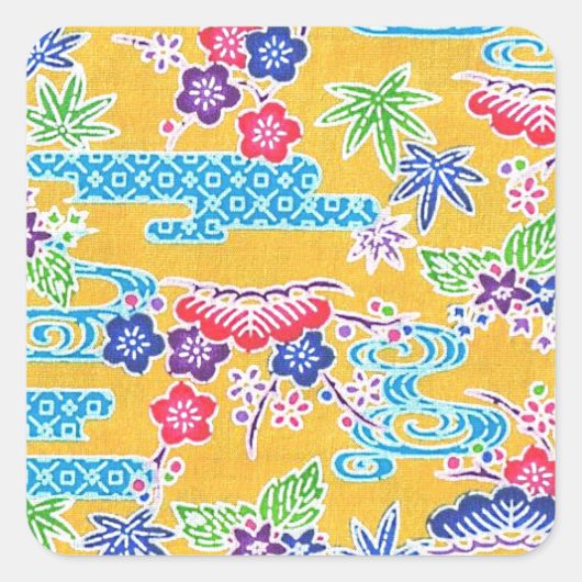 Bingataの金ゴールド スクエアシール (正面)