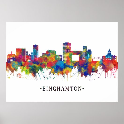 Binghamton New York Skyline ポスター (正面)