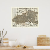 Binghamton, NY Panoramic Map - 1901 ポスター (キッチン)