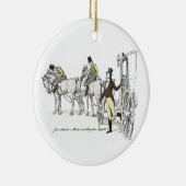 Bingley氏がジェーン・オースティンのプライドと偏見に到着 セラミックオーナメント (右)