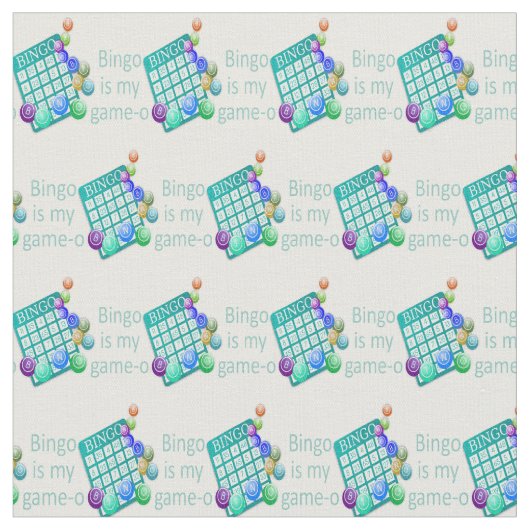 Bingoは私のGame-Oおもしろい引用文 ファブリック (クローズアップ)